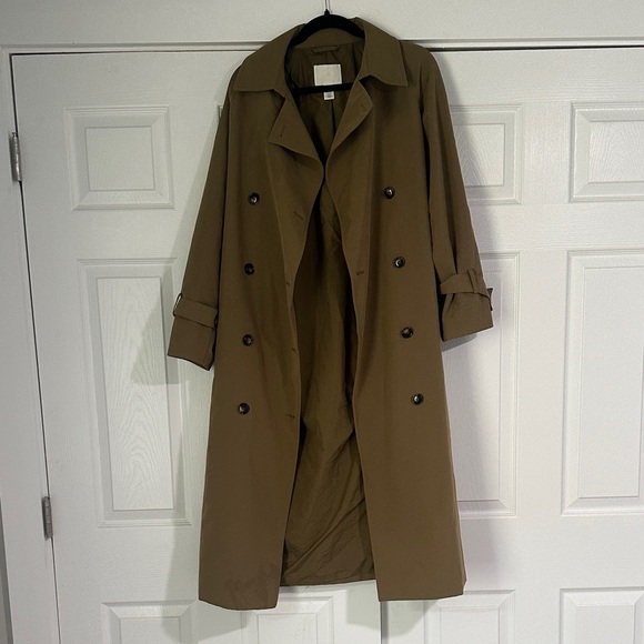 H&M Jackets & Blazers - H&M Khaki Tan Trench Coat